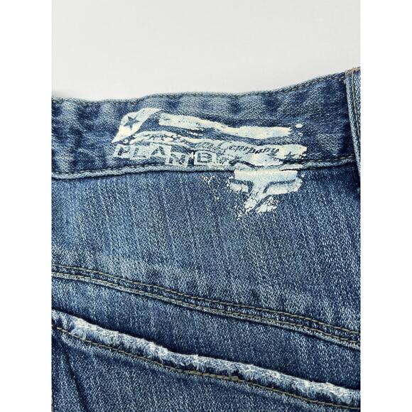 Fox Denim Plan B Jeans Male Size 34 Blue Baggy Wide Leg Detailed Hardware - Picture 11 of 16